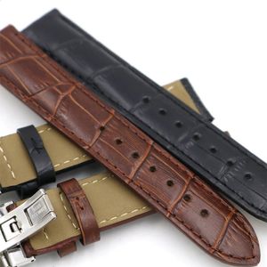 Watch Bands Leather Band 19mm Black Brown Real Calf Replacement Strap Bracelet for PRC200 T17 T1 T014430 T014410 231214