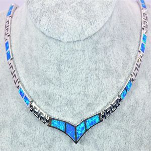Whole & Retail Fashion Jewelry Fine Blue Fire Opal Stone Necklaces For Women BRC17082701321E