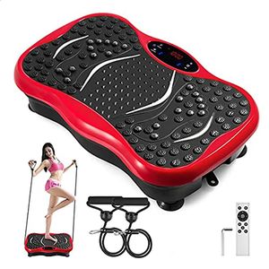 Steppers placa de plataforma de vibração máquina massageadora de corpo inteiro com faixas de resistência controle remoto para queima de gordura perda de peso 231214