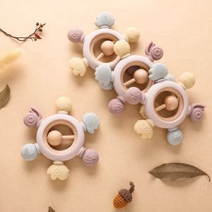 Texters Oyuncaklar 10 PCS Silikon Teether Kemirgen Karikatür Hayvanları Gıda Sınıfı Silikon Bulut Diş çıkarma Diş Oyuncak Dişler için Tinik Çubuk Bebek Dişleri Hediyeler 231215