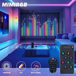 Andra evenemangsfest levererar smart gardinljus fönster sovrum juldekoration utomhus musikalisk rytm gardin lampor smart rgb led sträng ljus app diy 231214