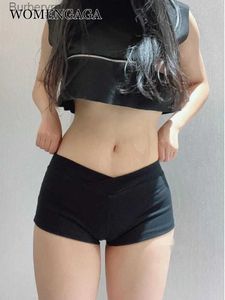 Kvinnors shorts womengaga enkel svart dans fitness som kör ultra kort sport casual shorts fe sommar tight låg midja sexig koreansk US8FL231215