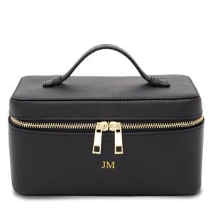 Cosmetic Bags Cases Ladies Saffiano Split Leather Travel Toiletry Case Bag Portable Hanging Makeup Organizer Box Dopp Kit Cosmetic Bag For Women 231215