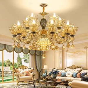 Staircase Chandelier Luxury Crystal Villa Living Room Elevated Attic Bedroom Bedside Light Hotel Lobby Large Chandelier