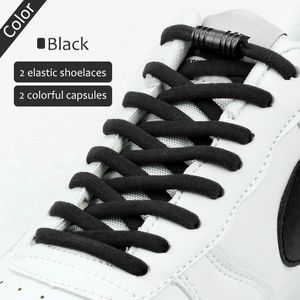 Shoe Parts Accessories Elastic No Tie Shoelaces Semicircle Laces For Man and Women Sneakers Quick Lazy Metal Lock Strings 231215