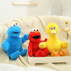 Sesame Street Elmo Cookie Monster Big Bird giocattoli di peluche morbidi animali rossi farciti bambola di peluche regali per bambini giocattolo di Natale dei cartoni animati