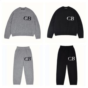 Camisolas masculinas Cole Buxton Sweater Calças 1 Alta Qualidade CB Carta Jacquard Solto Jogging Calças de Cordão Sweatpants 231214