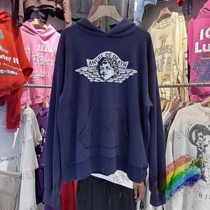 Męskie bluzy bluzy Purple Saint Michael Angel Men Men Kobiety 1 1 Najlepsza jakość ponadgabarytowa pullover T231215