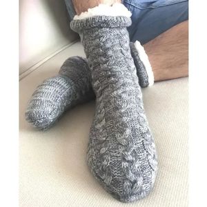 Chaussettes Bonneterie Chaussettes Thermiques Hommes Hiver Chaud Maison Coton Doux Épaissie Plus Velours Dormir Antidérapant Aucun Grip Court Pantoufle Chaussette Mâle 231215