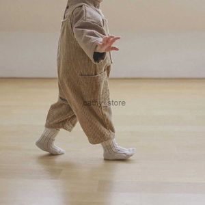 وزرة Milancel Baby Boys Clords Corduroy Baby Salms Pocket Pocket Baby Pants متطابق مع Baby Blousel231114