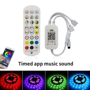 Nuovi adattatori per laptop Caricabatterie Controller Bluetooth con telecomando IR a 24 tasti per striscia LED 5-24 V Dispositivo intelligente per microfono musicale leggero 5050 LED per retroilluminazione per feste