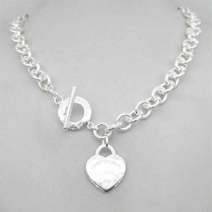 Design Man Women Fashion Necklace Pendant Chain Necklace S925 Sterling Silver Key Return to heart love brand Pendant Charm With Bo299U