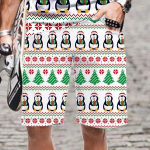 Männer Shorts Weihnachten Muster Streetwear Mode Kühlen Harajuku Strand Lose Lustige 3D Gedruckt Mann Elastische Taille Herren Kleidung