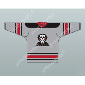 Custom JIGSAW 9 SAW GRAY HOCKEY JERSEY NEW Top Stitched S-M-L-XL-XXL-3XL-4XL-5XL-6XL