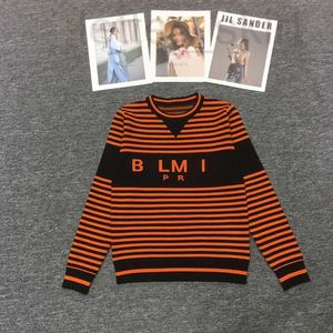 Basic & Casual Dresses designer Early Autumn B Inter color Letter Jacquard Long Sleeve Round Neck Knitted Woolen Sweater Fashion Slim Fit Top Women