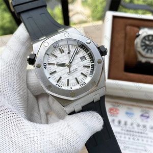 Mens Sports Watches Stainless Steel Big Dial Rubber Belt Watch High Quality Automatic Mechanical Waterproof Wristwatch272i