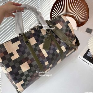 Lyxvarumärke Keepall Travel Bag män Kvinnor Handväska Designer Duffel Bag Real Leather Large Bag Fashion Shoulder Bags With Box