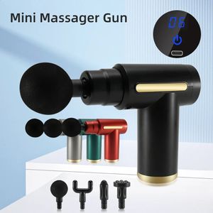 Full Body Massager Portable massager gun electric Percussion pistol massager for body relaxation with LED touch screen and 4 replaceable massage heads 231214