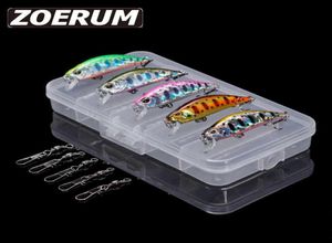 5PCS Pstrąg Połączenia Zestawy przynęty Wobblery Zestaw sztuczny 5G 55 mm pesca Minnow Sinking Japan DW63 Mini twarde przynęty 21062222222690