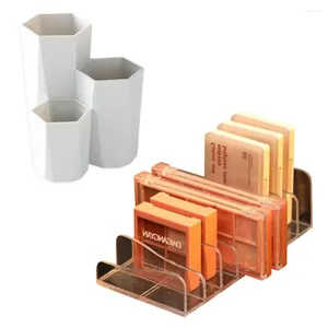 Förvaringslådor Box Elegant elegant enkelhet Grid Design Easy Access Spara Space Cosmetic Rack Organizer Eyeshadow Palette