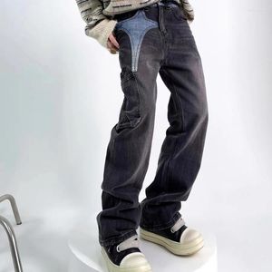 Men's Jeans Y2k Streetwear Stars Patchwork Washed Baggy Black Men And Women Pantalones Hombre Casual Cargos Oversized Denim Trousers