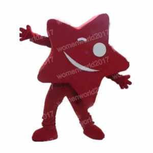 Halloween Red Star Mascot Costulat Symulacja Kreskówka Stroje postaci garnitur dla dorosłych rozmiar stroju