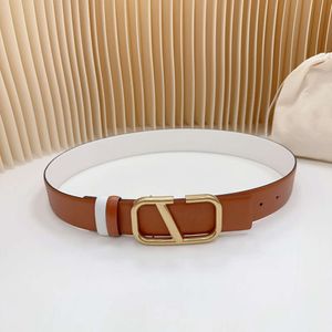 Classic Hardware Smooth Buckle Men Belt Top Designer Belt Fashion Double Sided Cowhide Women Casual Jeans Belt Width 4.0cm Size 90-125cm Exquisite Gift Box