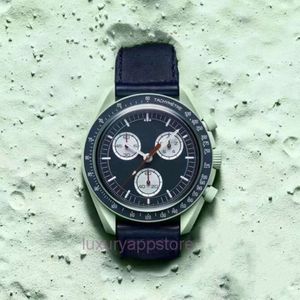 Luxury Designer Watches Mens Moon Landing 42mm Nylon Luxury Watch Stylish Gentleman Limited Edition Watches