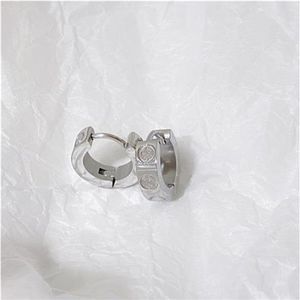 サークルスタッドイヤーレディースデザイナージュエリーラグジュアリーイヤリングステンレス鋼cjeweler orecchiniスモールミディアムラージサークルホワイトGol248m