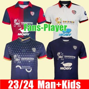 23 24 Home Away Cagliari Maglie da calcio PAVOLETTI LAPADULA VIOLA SHOMURODOV JANKTO LUVUMBO NANDEZ OBERT MAKOUMBOU ROG Sant Efisio magliette da calcio edizione speciale