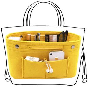 Obag filt tyg innerväska kvinnor mode handväska multi-fockets kosmetisk lagringsorganisator väskor bagage väskor tillbehör307z