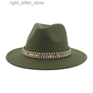 女性のための女性帽子帽子hats hats fored felide Western Cowboy Panama Solid Formal Dress Wide Brim Sombreros Sombrero Hombre YQ231215