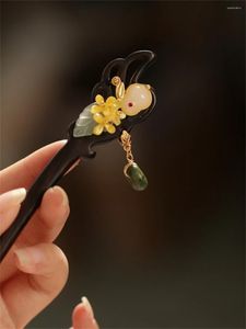 1pcs Simple Modern Wooden Hairpin Hair Stick Temperament Headdress Hanfu Cheongsam Accessories Women Girl Gift