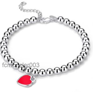 2024bracelets Designer Bracelet for Women Love Heart Bracelet Luxury Jewelry Silver Red Blue Pink Titanium Chain Bracelets Designers T158