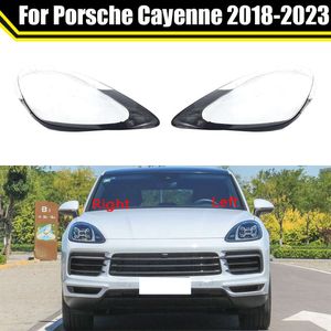 Bil Ersätt strålkastarfodral Shell Transparent Lampshade Strålkastare för Porsche Cayenne 2018 2019 2020 2021 2022 2023