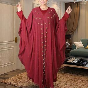 Etniska kläder Afrikanska kvällsfestklänningar för kvinnor Kimono Ramadan Abaya Dubai Kaftan Muslim Cardigan Robes Dashiki Africa Outfits