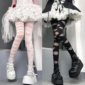 Women Socks Cute Sexy Cross Strap Soft Velvet Tights Bottom Stockings Girls Hosiery Bandage Design Lolita Punk Cosplay