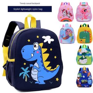 Backpacks Children Schoolbag Kids Backpacks Kindergarten Animal Cartoon Dinosaur Nylon Backpack for Boy Girl School Small Kawaii BagsL231129