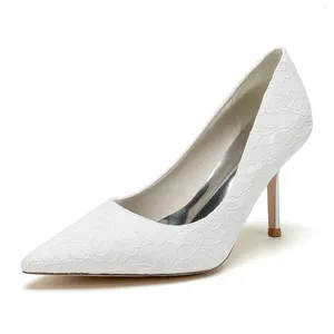 Dress Shoes Minishion High Heel Wedding For Bridal Bridesmaids Slip-on Evening Prom Pumps JY154