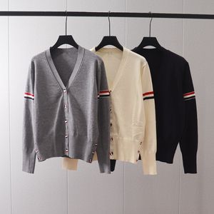 Wool Coat Long Sleeve Knitted Sweater Cardigan Slim Sweater Women's Top V-neck Men and Women