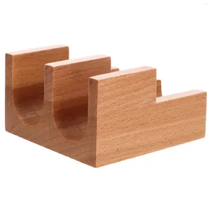 Set di posate Easy Clean Taco Supporto per supporto in legno Vassoio per esposizione Piatto da portata per sushi Cremagliera in faggio