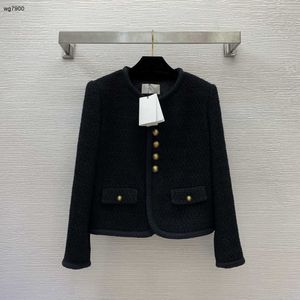 designer women coat long sleeve overcoat high quality ladies fashion Button decoration v neck pocket knitting jacket Dec 15 New Arrivals