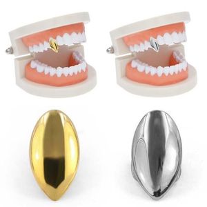 Hip Hop 14k Gold Gold Flated Single Stefs Monsives Fangs Custom Caps Vampire Fang for Halloween Party Jewelry Gift340L