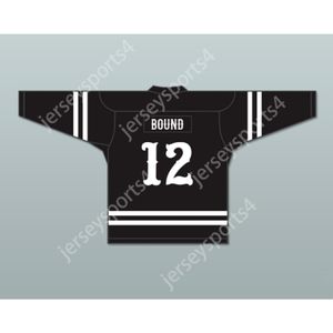 Custom Bound 12 Cenobites Black Hockey Jersey Hellraiser Serie