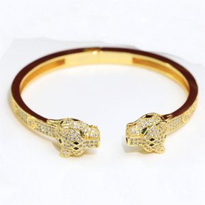 تخصيص المجوهرات أعلى جودة عداد المتقدمة Bangle Designer 18K مذهب المذهب الأزياء Panthere سلسلة Clash Trinity مع 209p