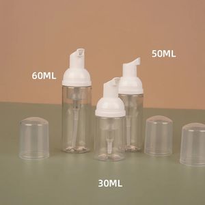 500 pces 60ml/30ml garrafa dispensador de espuma plástico recarregável mini garrafa de espuma dispensador de sabão bomba garrafas-para viagens