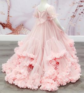 Платья для девочек, детское свадебное платье для девочек, элегантное длинное платье принцессы ручной работы, детское рождественское платье на день рождения, размер 6, 12, 14 лет