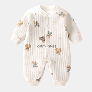 Rompers Rompers for baby girls boys sets for baby 100% Cotton Long Sleeve bodysuits one-pieces Knitting jumpsuits For newborn babyL231114