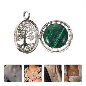 Anhänger Halsketten Medaillon Baum des Lebens DIY Stein Charm Bastelzubehör Charms Schmuck zur Herstellung