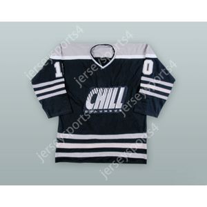 Personalizado LEN SOCCIO 10 COLUMBUS CHILL BLACK HOCKEY JERSEY NOVO Top Costurado S-M-L-XL-XXL-3XL-4XL-5XL-6XL